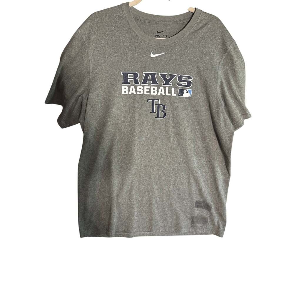 Nike Dri-FIT Tampa Bay Rays MLB Baseball T-Shirt Gray Men’s Large